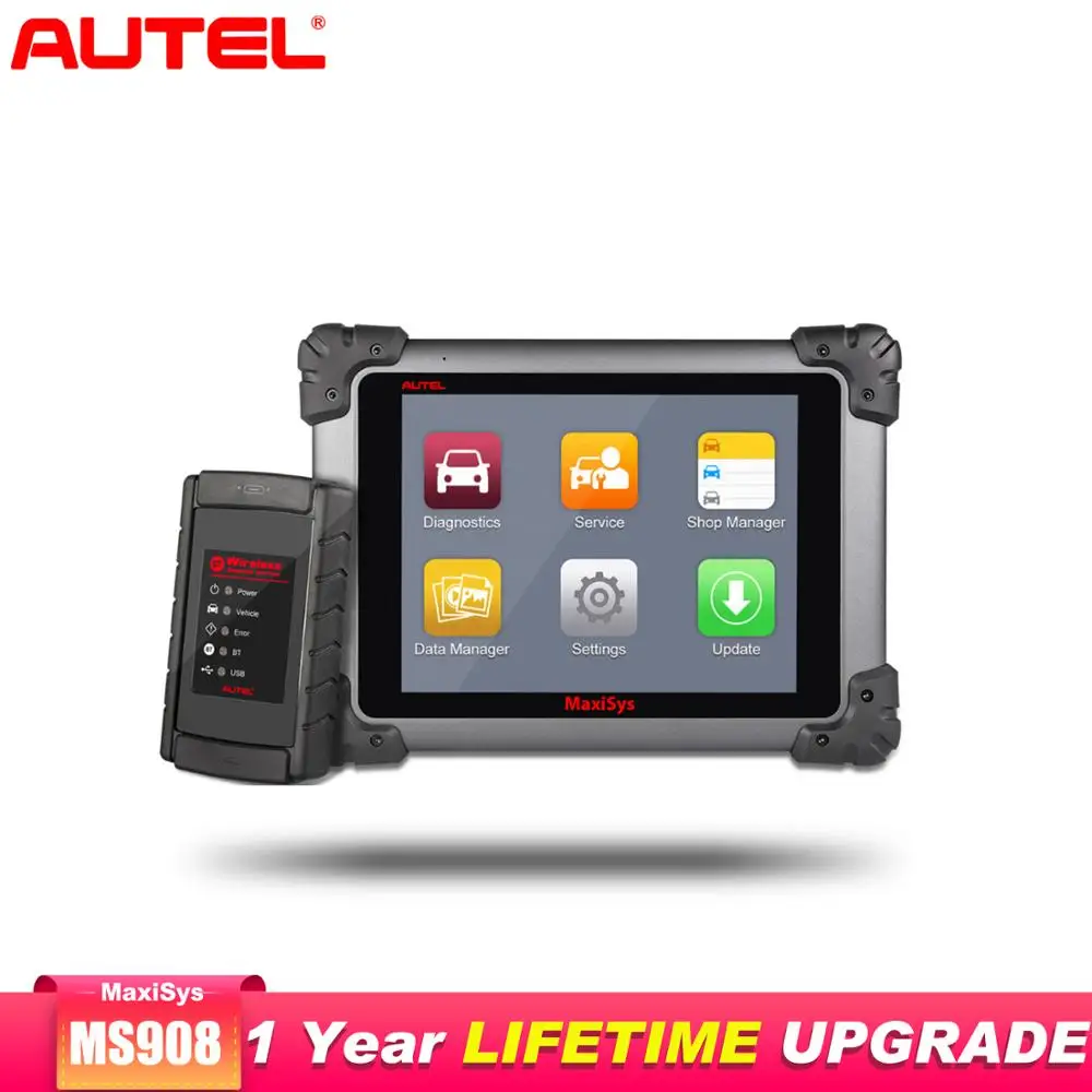 Autel MaxiSys Pro MS908 автомобильный диагностический инструмент OBD2 сканер беспроводной