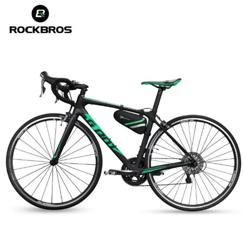 ROCKBROS Bicycle Frame Bag Outdoor Cycling Bag Bike Tube Bag Cycling Pannier Bike Accessories Bicycle Repair Tool Bag