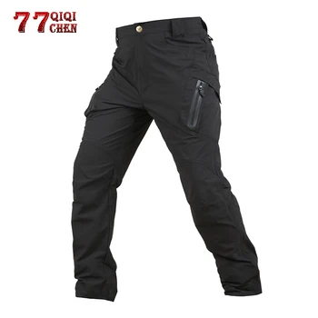 

QIQICHEN IX9 Waterproof Tactical Cargo Pants Men Combat SWAT Army Military Pants Many Pockets Breathable Man Casual Trousers