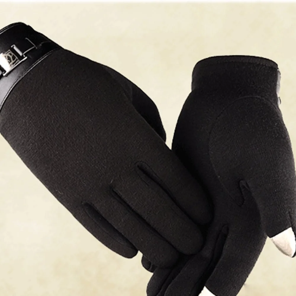 Мужчины женщины зимние Сенсорный Экран Ветрозащитный, для открытого спорта анти-скольжения Велоспорт езда утолщаются теплый полный палец эластичные перчатки