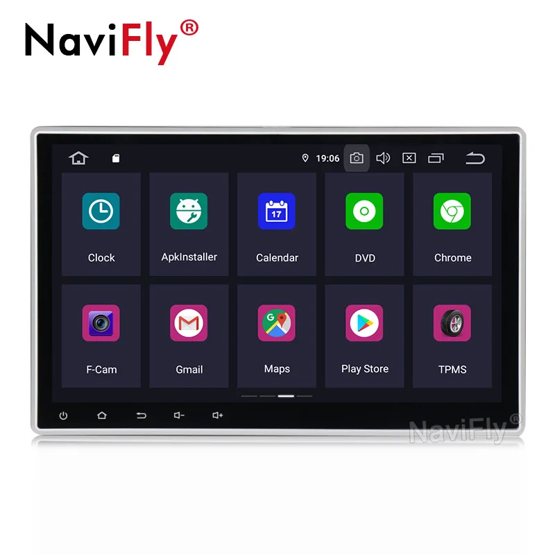 NaviFly Универсальный Android 9,0 10," 2Din автомобильный gps dvd сенсорный экран gps мультимедийный плеер для Nissan TOYOTA Kia RAV4 Honda hyundai