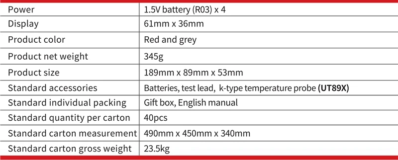 UNI-T UT89X/UT89XD true RMS цифровой мультиметр высокий ток NCV/конденсатор/Триод/температура/частота Сопротивление Тест