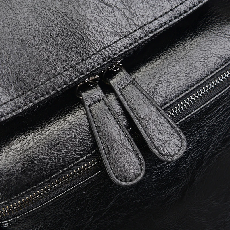 Mochila De cuero de diseñador de marca 2017 para hombre, Mochila escolar, Mochila femenina, bolso de viaje marrón y negro