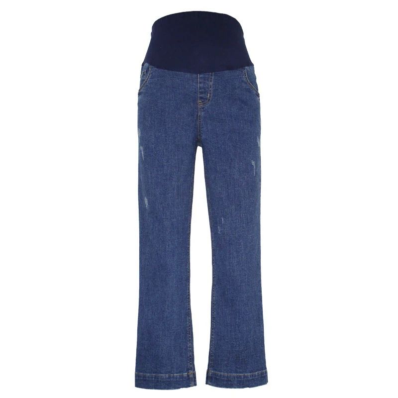 

Summer New Women Maternity Jeans Cotton Trousers Straight Wide Leg Loose Large Size Pregnant Clothes Pants for Pregnant Women