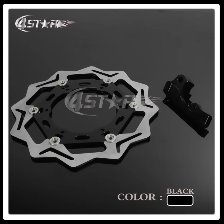 

270MM Aluminum Black Flaoting Brake Disc Rotor + Bracket Front For YZ WR WR250 WR250F WR400F WR426F WR450F Supermoto Motard