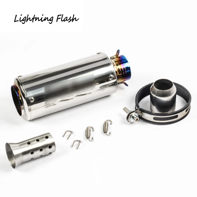 Stainless Steel 38 51 mm Exhaust Muffler Pipe Tail Escape Modified with Adapter Slip On