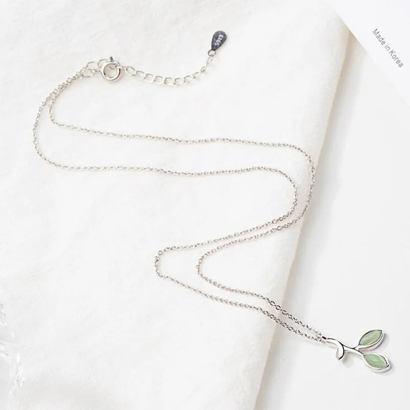 plant silver necklace jewelry  (5)