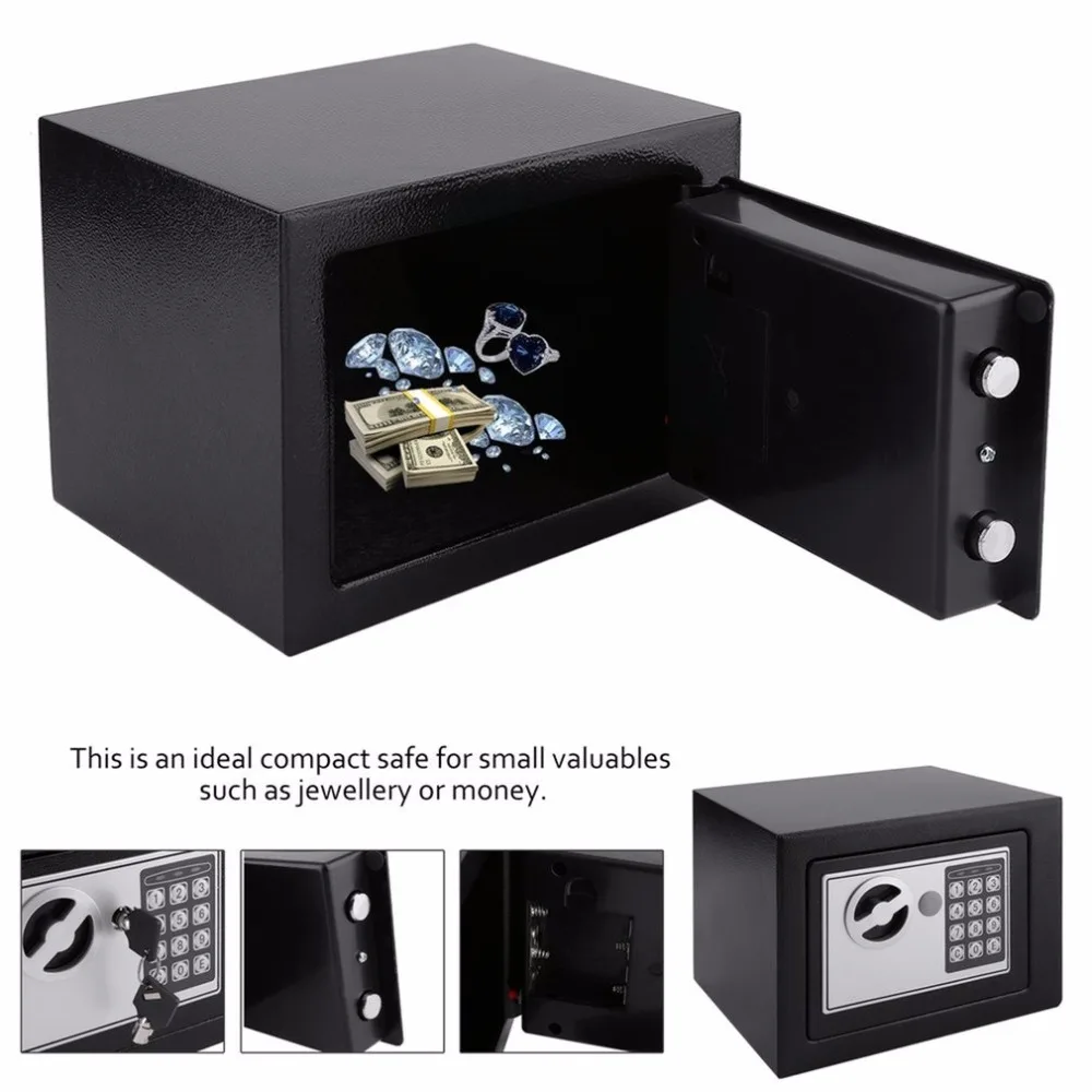 4.6L Professional safety box Home Digital Electronic Security Box Home Office Wall Type Jewelry Money Anti-Theft safe Box