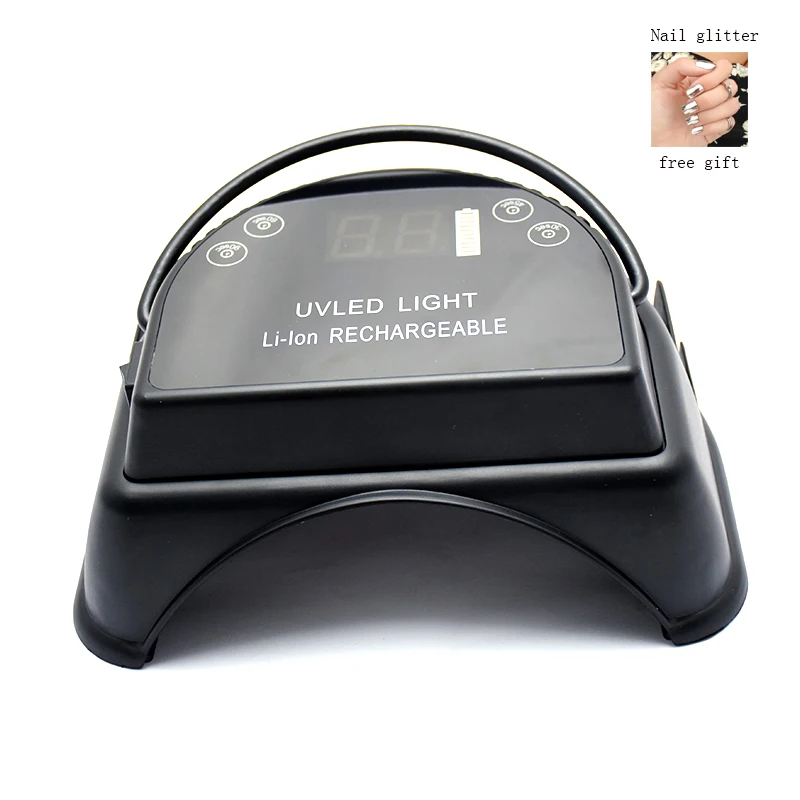 

64W UV Nail Lamp Dryer 32 LEDS UV Gel Led Lamp 5000mah Rechargeable Nail Art Polish Machine LCD Display Portable Nail Tool