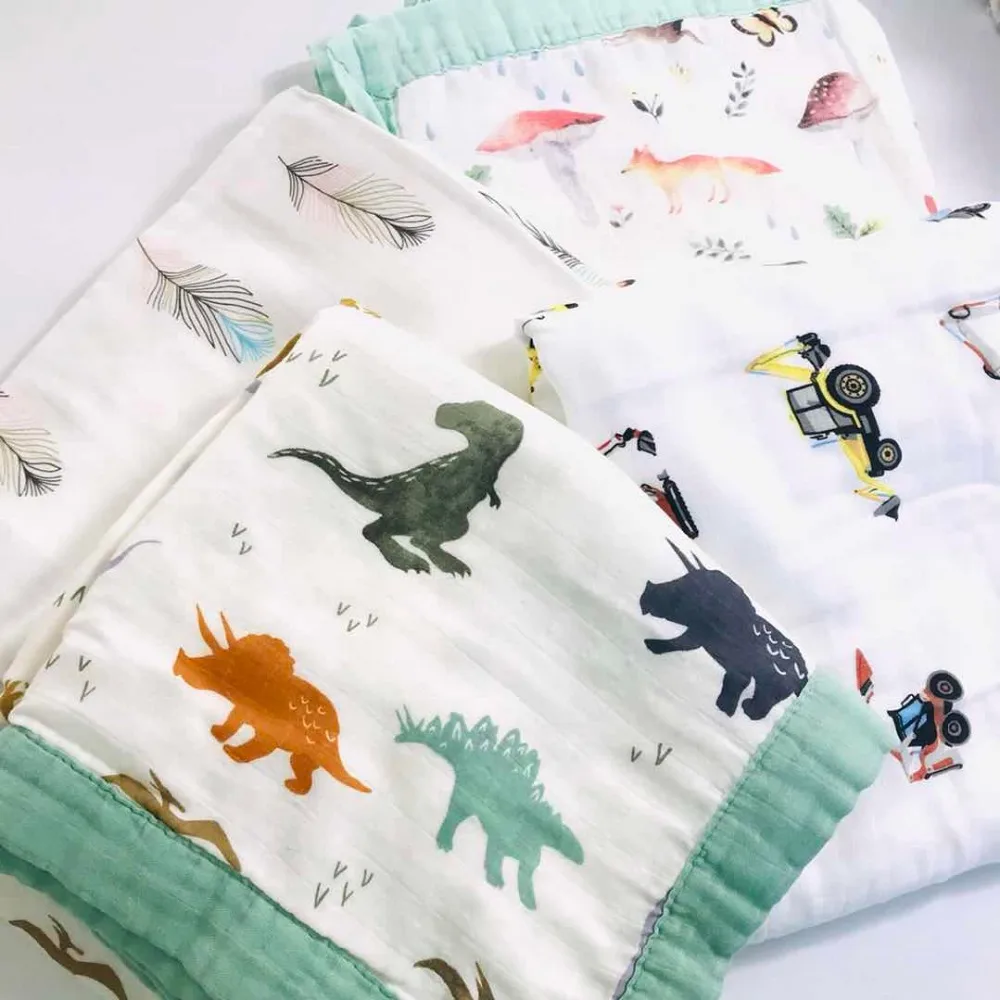 

F10 quilt four layer bamboo baby muslin blanket karitree swaddle better than Anais Baby/bamboo Blanket Infant Wrap
