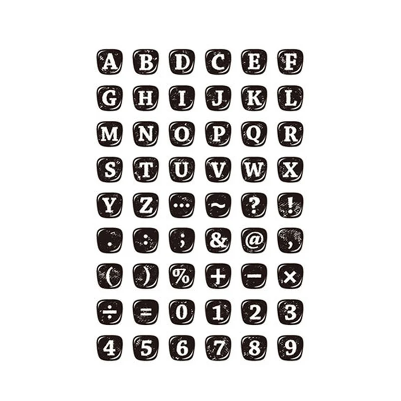 

New Arrivals Keyboard Letter Transparent Clear Stamps Silicone Seal for DIY Scrapbooking Card Making Photo Album Decor Crafts