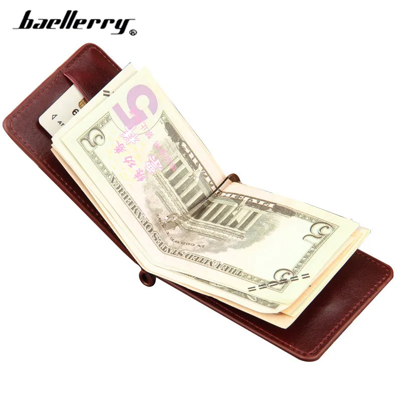 Baellerry Brand Designer font b Money b font font b Clip b font Wallet Men Black