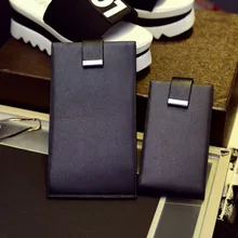 Bew корова натуральная кожа бизнес мужчины несколько кредитных карт держатель кошельки из спилка ультра-тонкий держатель для карт на застежке 40