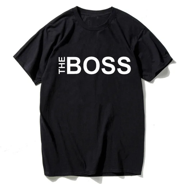 Одинаковая одежда для влюбленных; футболки с надписью «настоящий босс»; женская футболка с принтом; свободные подарки; Прямая поставка
