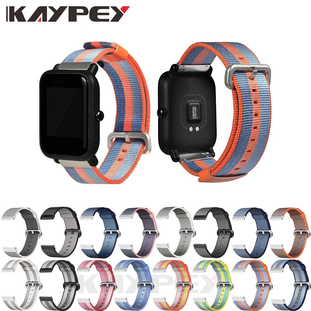 Сменный плетеный нейлоновый ремешок для спортивных часов Xiaomi Huami Amazfit Bip BIT PACE Lite