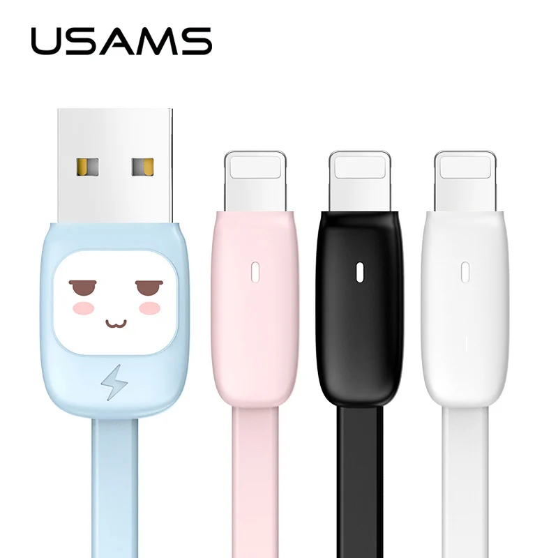 USAMS конфеты мультфильм мобильный телефон кабель для iPhone Быстрая зарядка USB