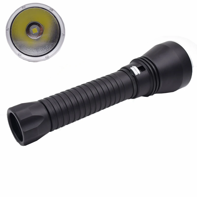 2016 New 9000 Lumen XHP70 5 5mm LED Flashlight Diving100m Underwater Lanterna Stepless Dimming Power By