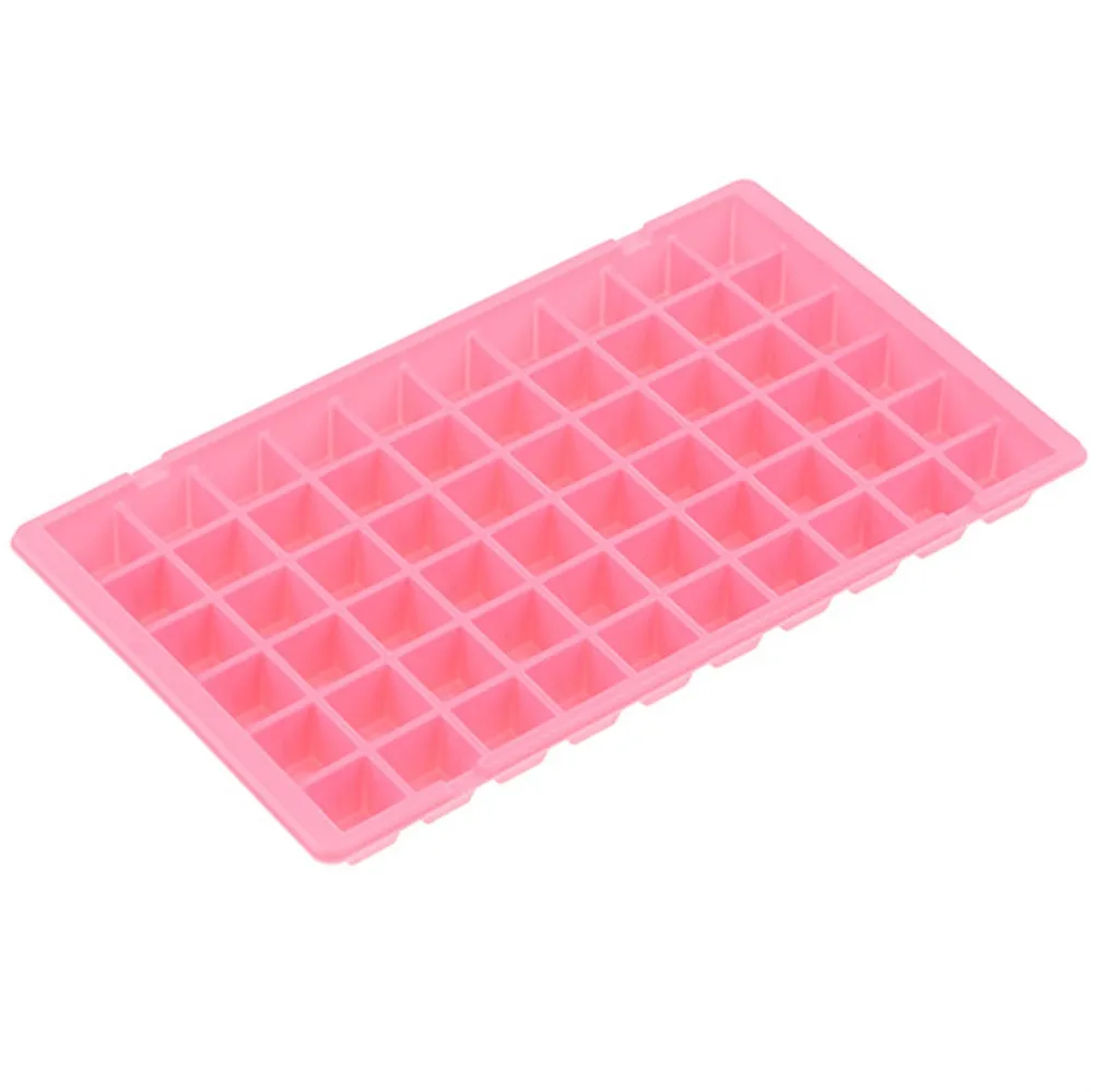 Pink Силиконовый Лоток Для Льда 60 сетка большая форма для льда силиконовая форма для льда коктейльный виски со льдом Cub Ball Maker кухонные аксессуары - Цвет: Pink