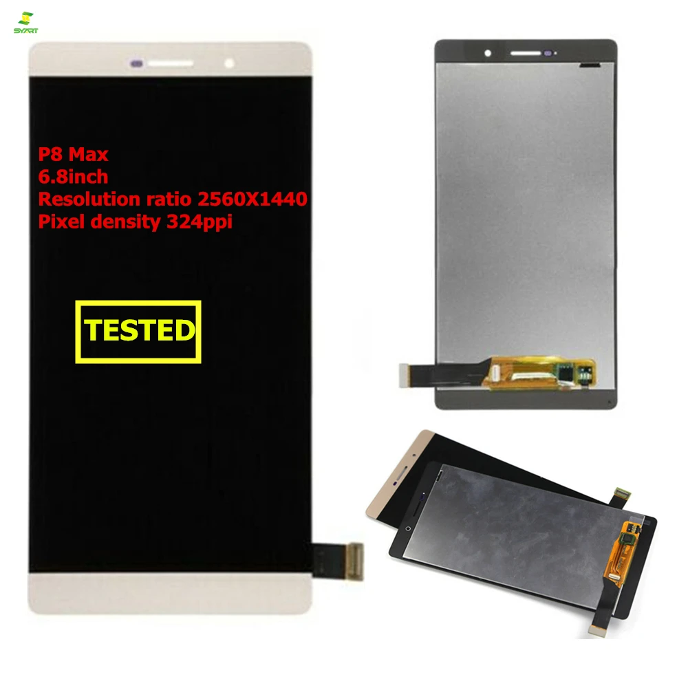 

New LCD Display Gold Color For Huawei P8 Max DAV-703L DAV-713L 701L Display LCD Touch Screen Digitizer Replacement Replace parts