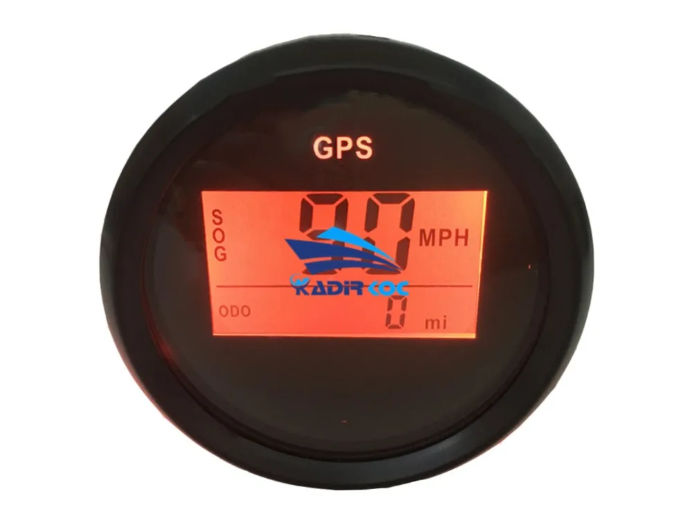 1 шт. 52 мм цифровой gps лодка Спидометр Авто одометры 0-999 км/ч узлы 9-32 В со светом и gps антенна Sog черный