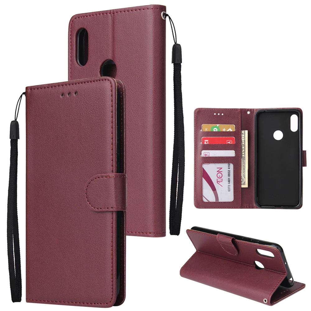 huawei silicone case For Huawei Honor 8C 8X 8A case Classic Solid color Plain Wallet Flip Leather cover For Fundas Honor 8S Cases Huawei Honor 9A 9S pu case for huawei