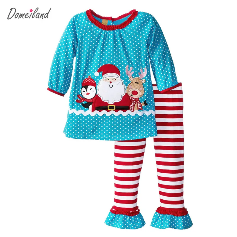 Kids 2017 domeiland new children boutique outfits clothing sets for