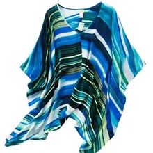 Атласные шарфы шелковая лента шелковая полосатая мешковатая футболка с v-образным вырезом