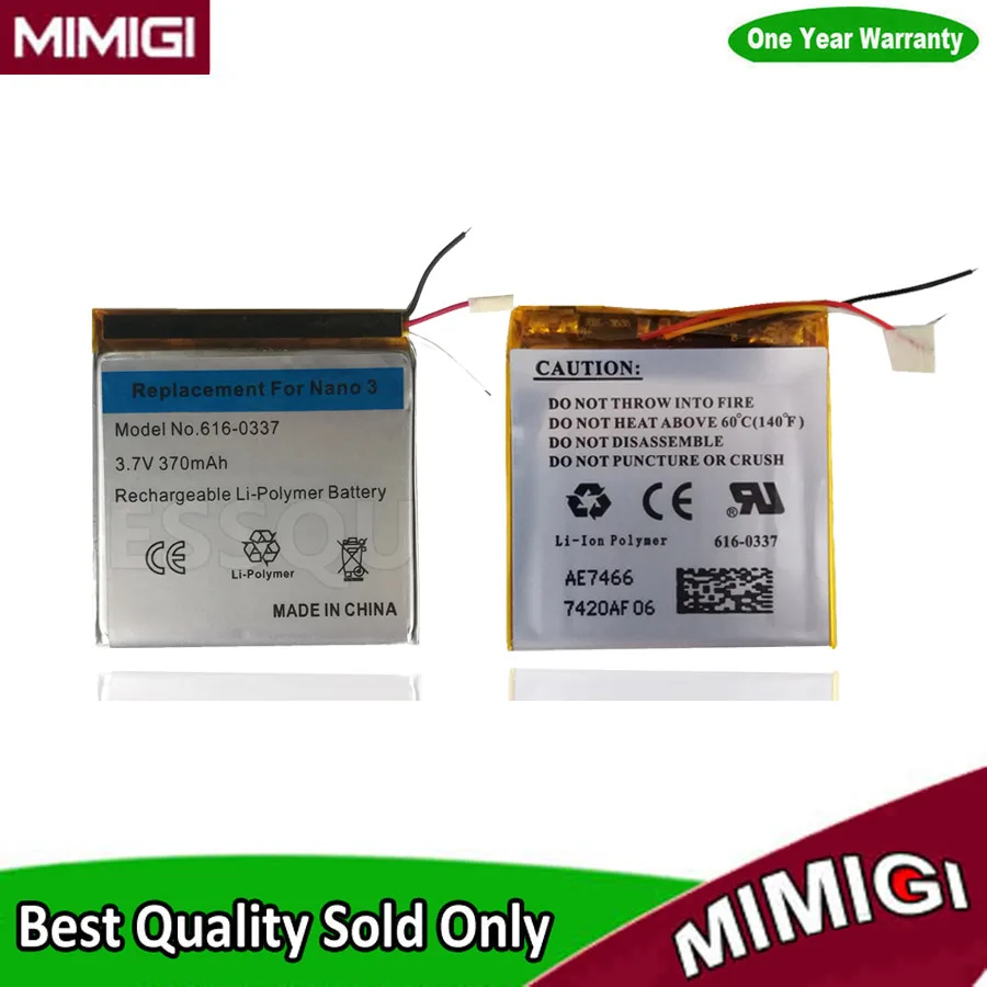 

SALE 370mAh Battery For iPod 616-0311 616-0337 iPod Nano 3 3rd 8GB 4GB Batterie Accumulator AKKU