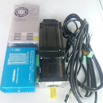 

Nema34 8.5Nm 86MM DSP Closed Loop Stepper Motor Driver Hybird Encoder Easy Servo & Planetary Reducer & 400W Power Supply Kits
