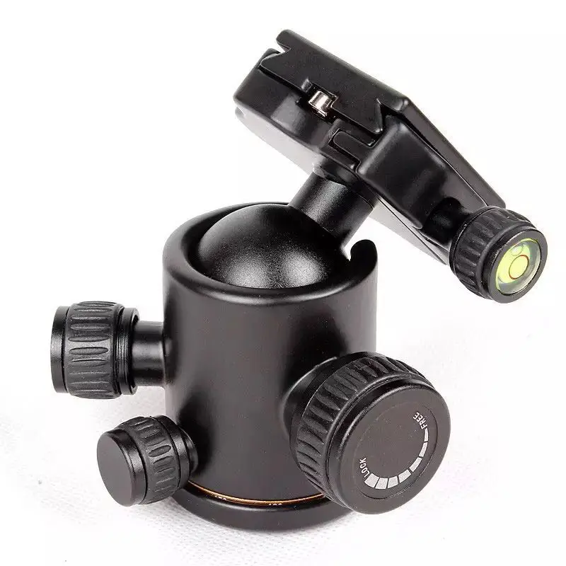 New QZSD-02 Aluminum Tripod Ball Head Ballhead + Quick Release Plate for Pro Camera Tripod, Max load to 15kg