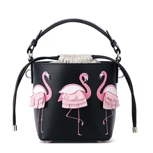 Сумки для женщин высокое качество Фламинго вино ведро роскошные сумки через плечо сумка