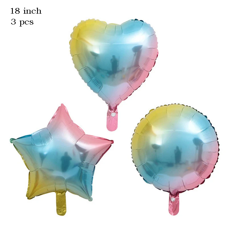 Leeiu воздушные шары на 1-й день рождения, радужные воздушные шары из фольги с цифрами, голубые и розовые воздушные шары для вечеринки в честь Дня Рождения - Цвет: 12