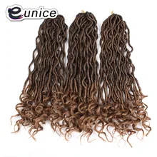 Продукты для волос Eunice плетеные косы Омбре мягкие Faux locs Curly синтетические плетеные волосы свободный конец 2" 22 пряди/упаковка