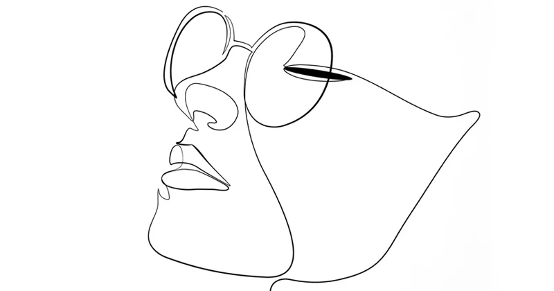 Abstract Female Face Print One Line Drawing Feminine Continuous Lines Minimalist Artwork Modern Wall Art Picture for Living Room