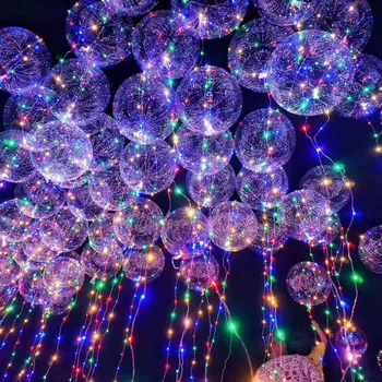 

200pcs/lot Led Balloon 3M LED Air Balloon String Lights Round Bubble Helium Balloons Kids Toy Wedding Party suppliers