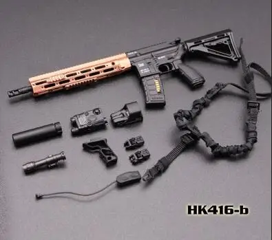 1/6 весы мини Таймс игрушки 1/6 серии HK416 серии M4 винтовка пистолет оружие Модель игрушки F 1" фигурки аксессуары коллекции - Цвет: HK416 B