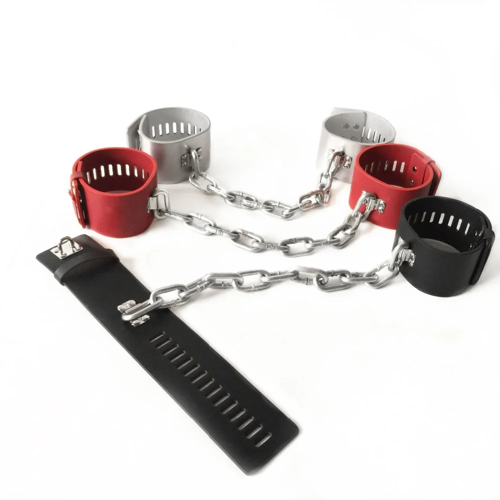 Черный император SM fun кожаные цепи наручники игрушки для взрослых slave torture