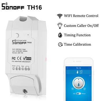 

Sonoff TH16 Smart Wifi Switch Monitoring Temperature Humidity Wifi Smart Switch Home Automation Kit Works With Alexa Google Home