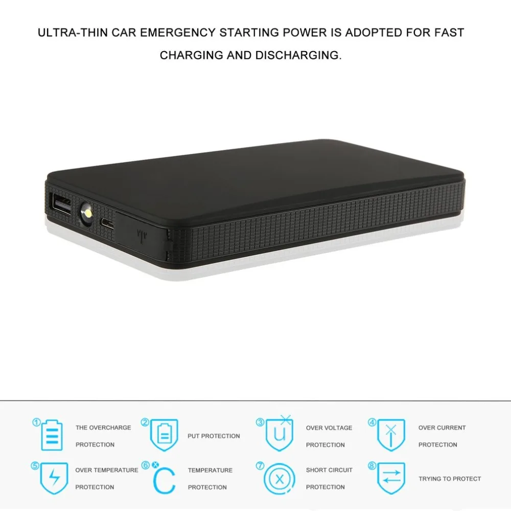 

10000mAh Car Jump Starter 12V Multifunction Emergency Power Bank LED Lighting for Digital Devices Charging Drop Shipping