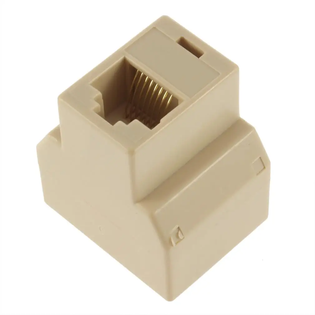 

High Quality Network Modular Plug For PC laptop Cable Contact New LAN Ethernet Splitter Connector Adapter PC Three Female