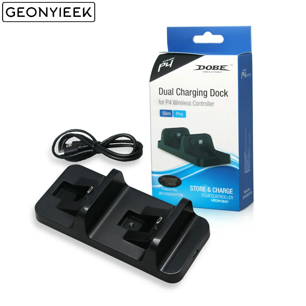 

USB Controller Charger for PS4 Double Handle Wireless Chargers Dual Charging Dock Station Stand for Playstation 4