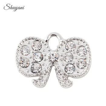

20*15mm Fashion DIY Silver/Gold Color Bow Knot Crystal Bowknot Charms Pendants fit Handmade Necklace Bracelet Jewelry