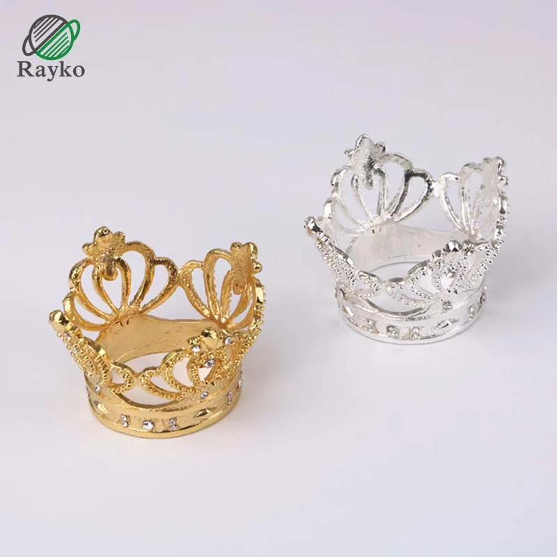 

Creative New Crown Napkin Rings Fine Alloy Western Table Decoration Napkin Rings Hotel Home Decoration Items Napkin Rings