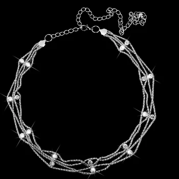 

Women Waist Chain Silver Color Ladies Crystal Diamond Waist Alloy Dress Belt Bikini Beach Belly Waist Chain