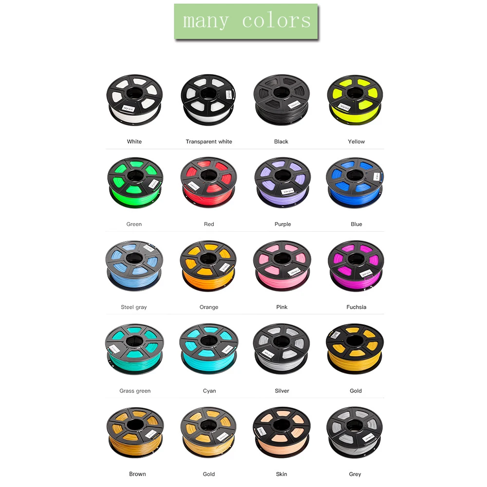 Продажа YOUSU PETG PLA ABS FLEX нейлоновая нить пластик для 3d принтера 1 кг 340 м диаметр 1,75 мм Доставка из города