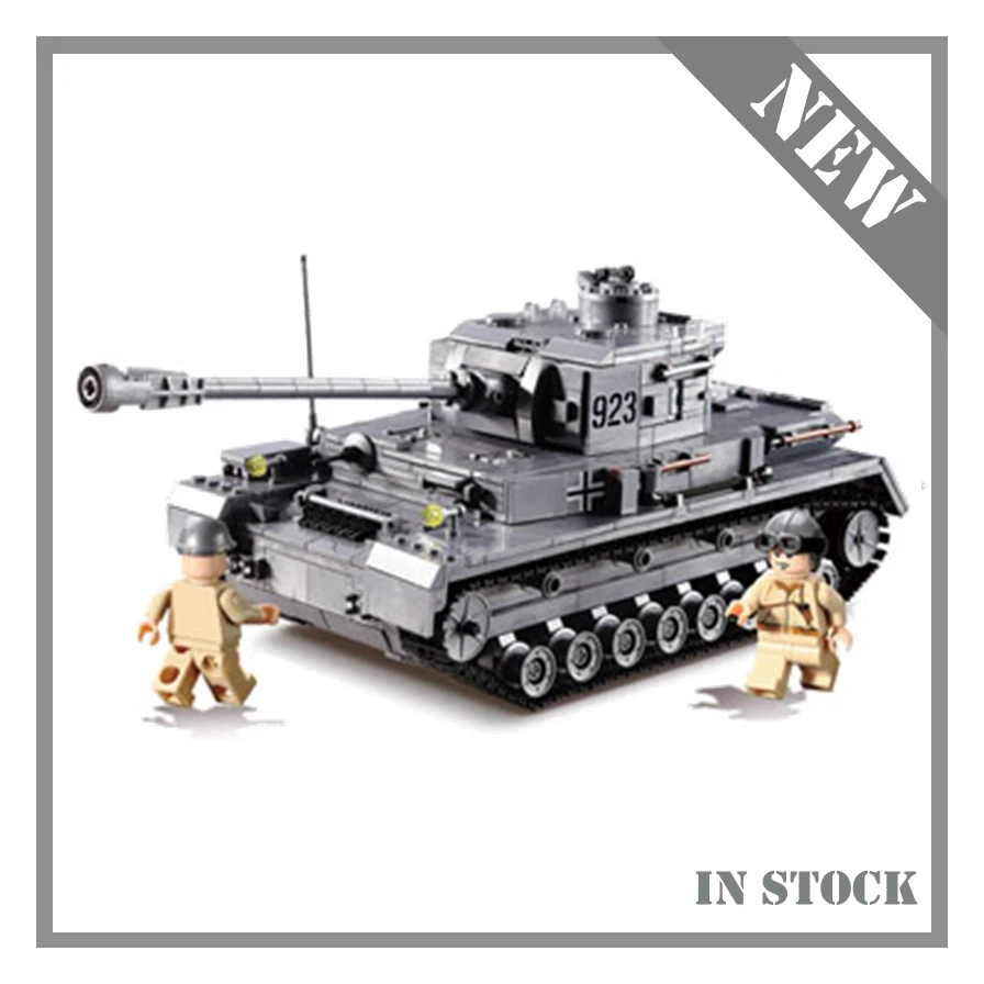 

KAZI 82010 1193 Large Panzer IV Tank Building Blocks DIY Bricks Set Educational Toys For Children Compatible Legoings City tank