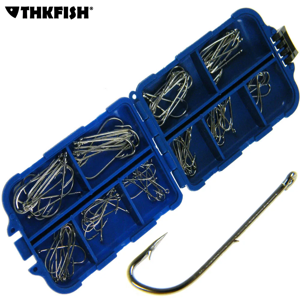 THKFISH крючок для рыбалки 100 шт. рыболовные крючки ловли карпа из пресной воды рыбы