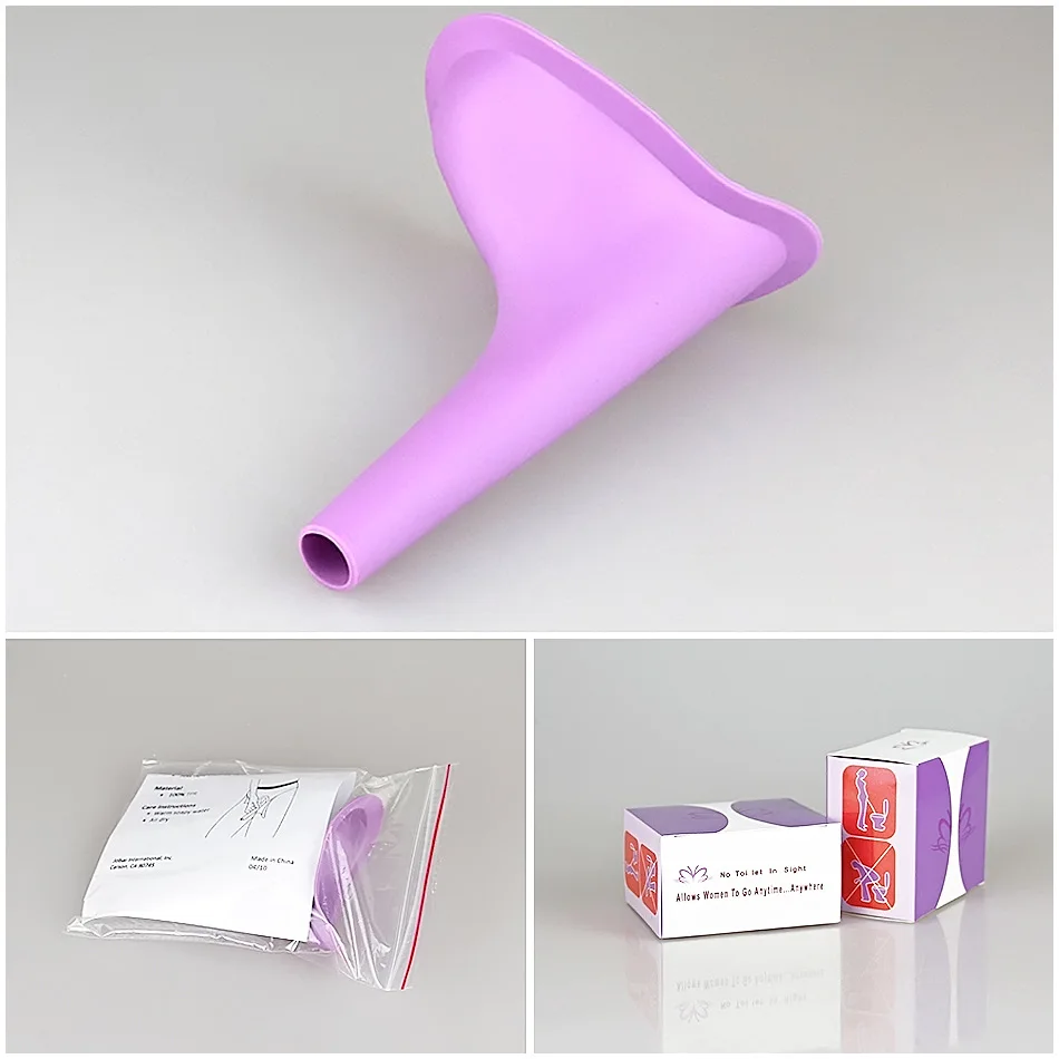 

Design Women Travel Outdoor Camping Soft Silicone Device Stand Up Pee Female Urinal