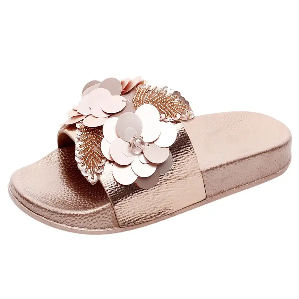 womens diamante sliders