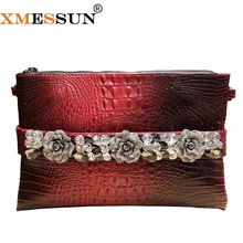 XMESSUN крокодиловый узор Шипованная женская сумка-клатч Новая мода ретро Банкетная сумка вечерние вечерняя сумка через плечо H176